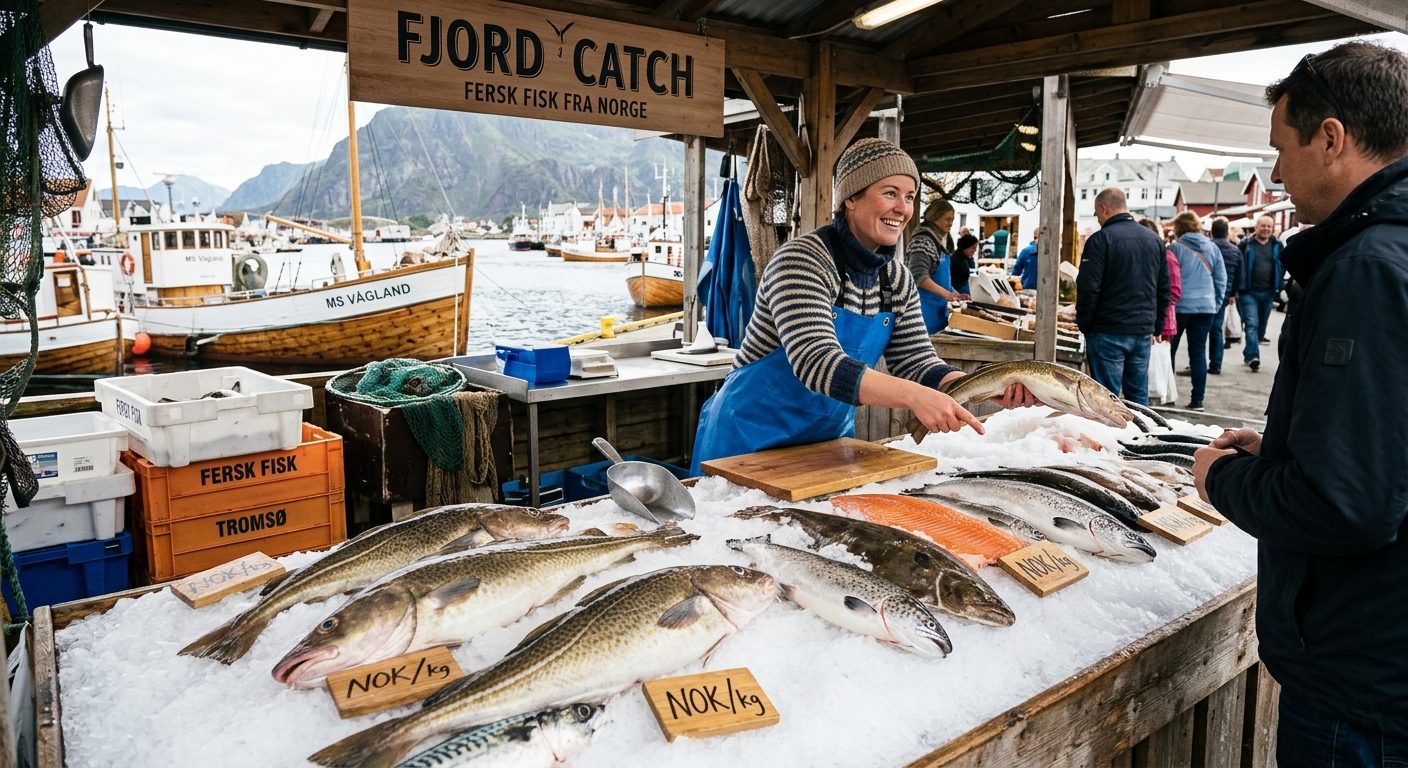 Nordisk fiskemarked og sæsonale råvarer gennem året