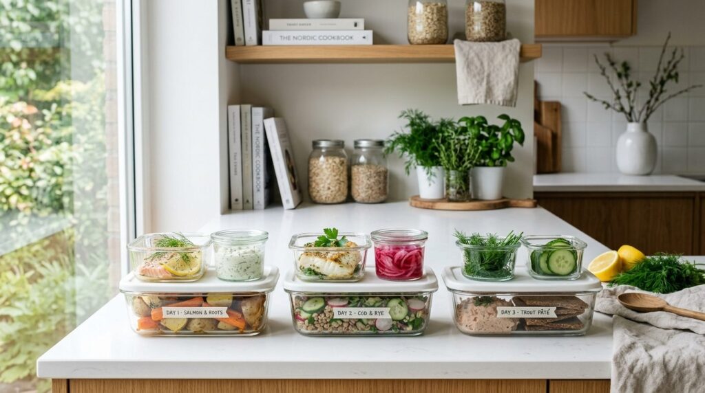 Lifestyle food photography showing a modern Scandinavian kit